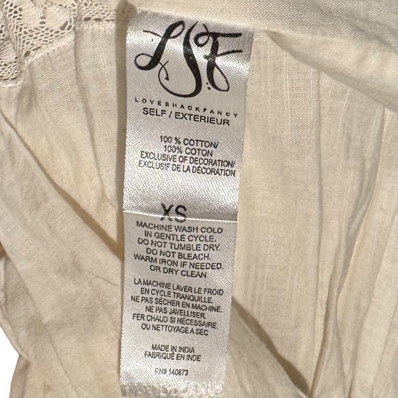 LoveShackFancy Cream Embroidered Off-Shoulder Blouse - Picture 5 of 5